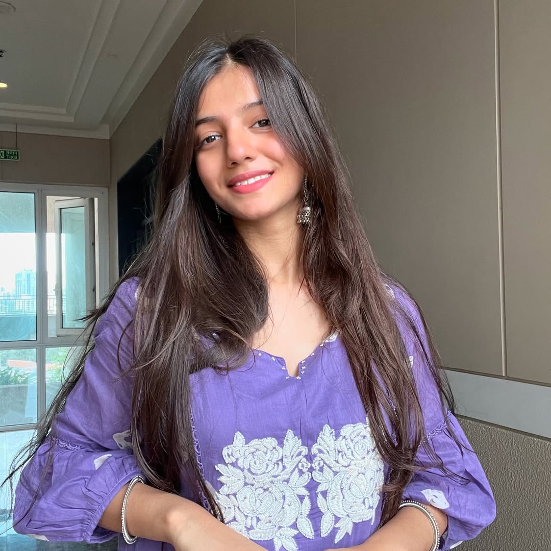 Pruple Cotton Flared Women Suit