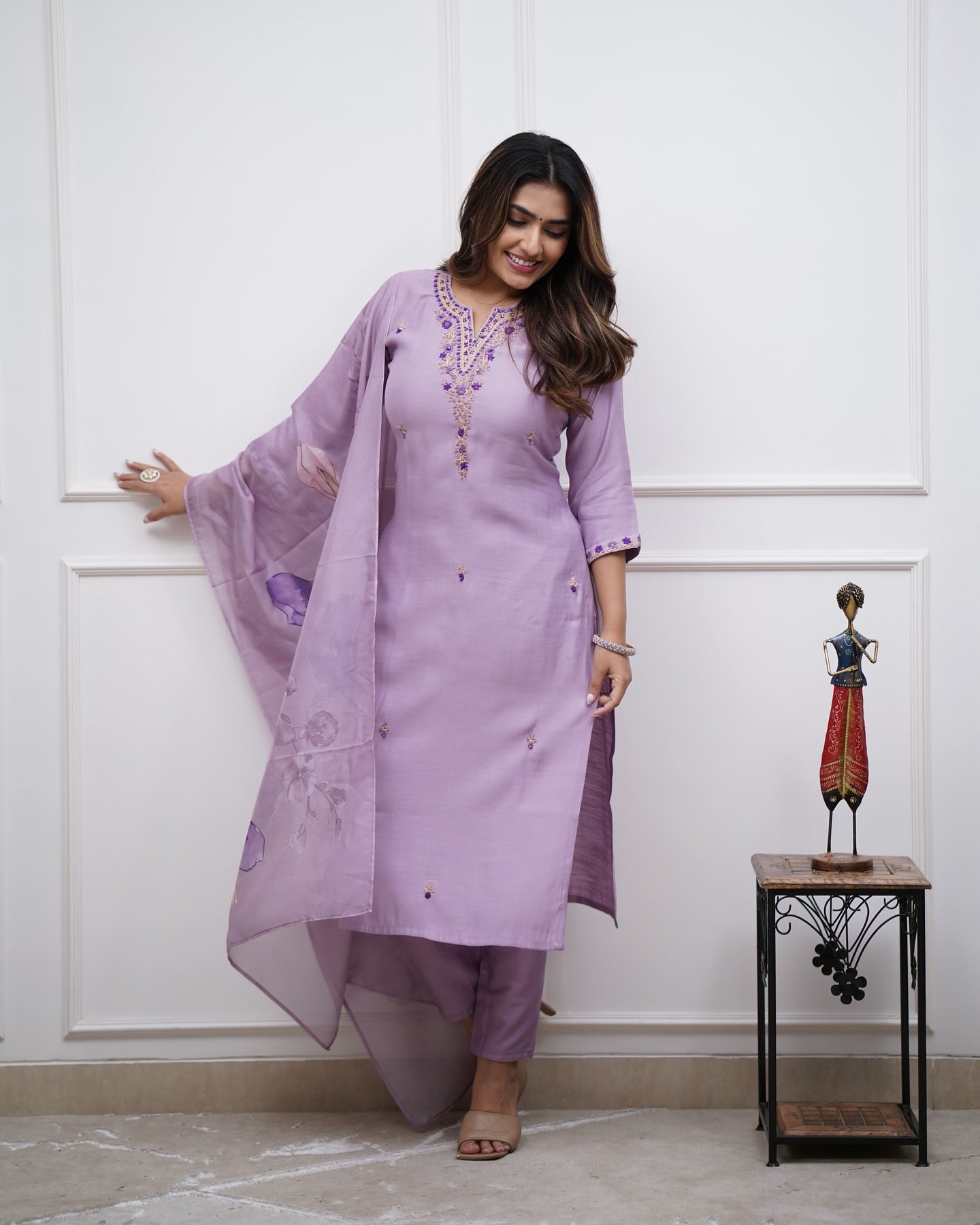 Beautiful Premium Cotton Kurta Pant & Dupatta Set