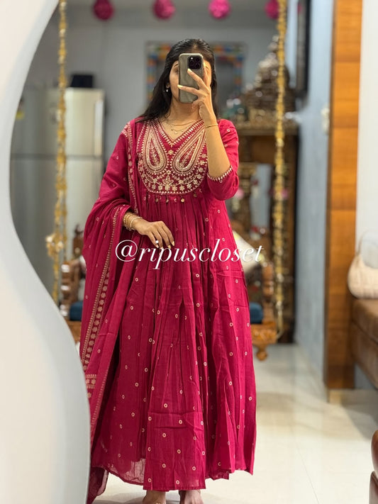 Rani Noor Embroidered Anarkali Set